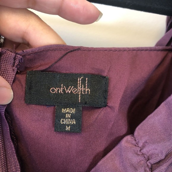 One Twelfth Puff Long Sleeve Cropped Blouse Plum Purple Cottagecore Medium NWOTs - Picture 5 of 9